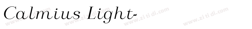 Calmius Light字体转换